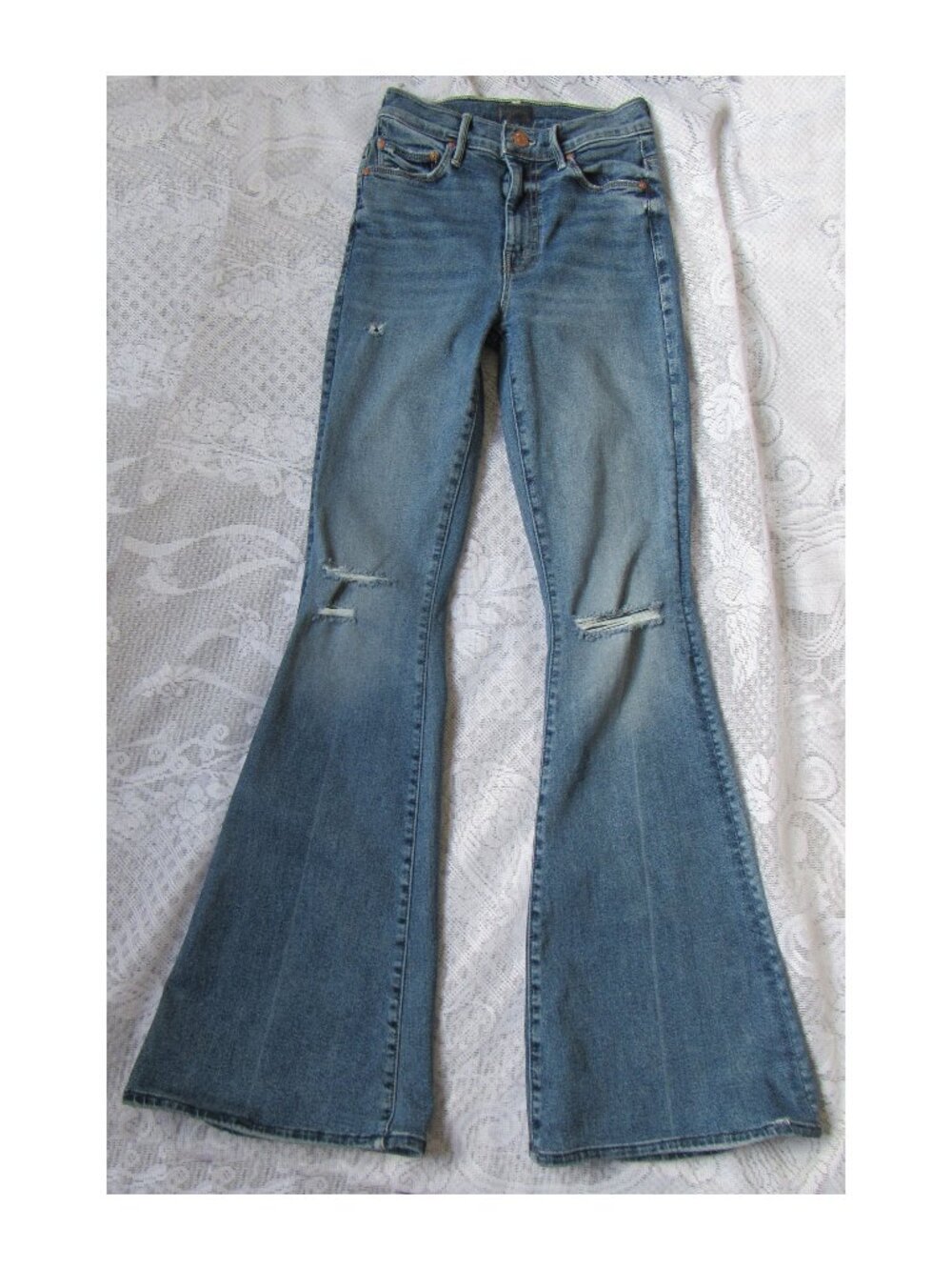 Mother Women Jeans, Blue, sz. 23, Distressed.
